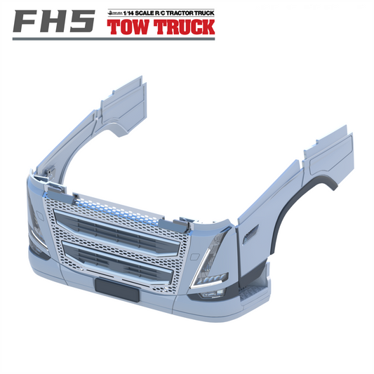 JUWUBA 1/14 tamiya FH16 750 Front Bumper OP WITH Headlight Kit