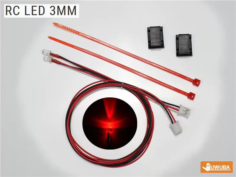1/14 TAMIYA RC TRACTOR 4-in-1 PH2.0 LED MFC-03 01 3MM 5MM LED Light 5pcs