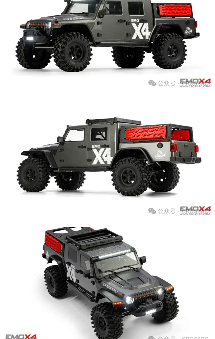CROSSRC EMO X4 Big Leopard 1/8 Brushless Rc Climbing Vehicle 4WD Off-Road Vehicle RTR