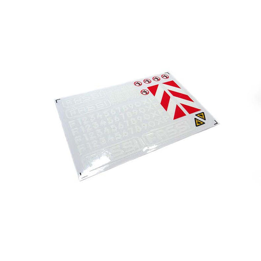 1/14 TAMIYA LESU RC TRACTOR FASSI UV sticker D419
