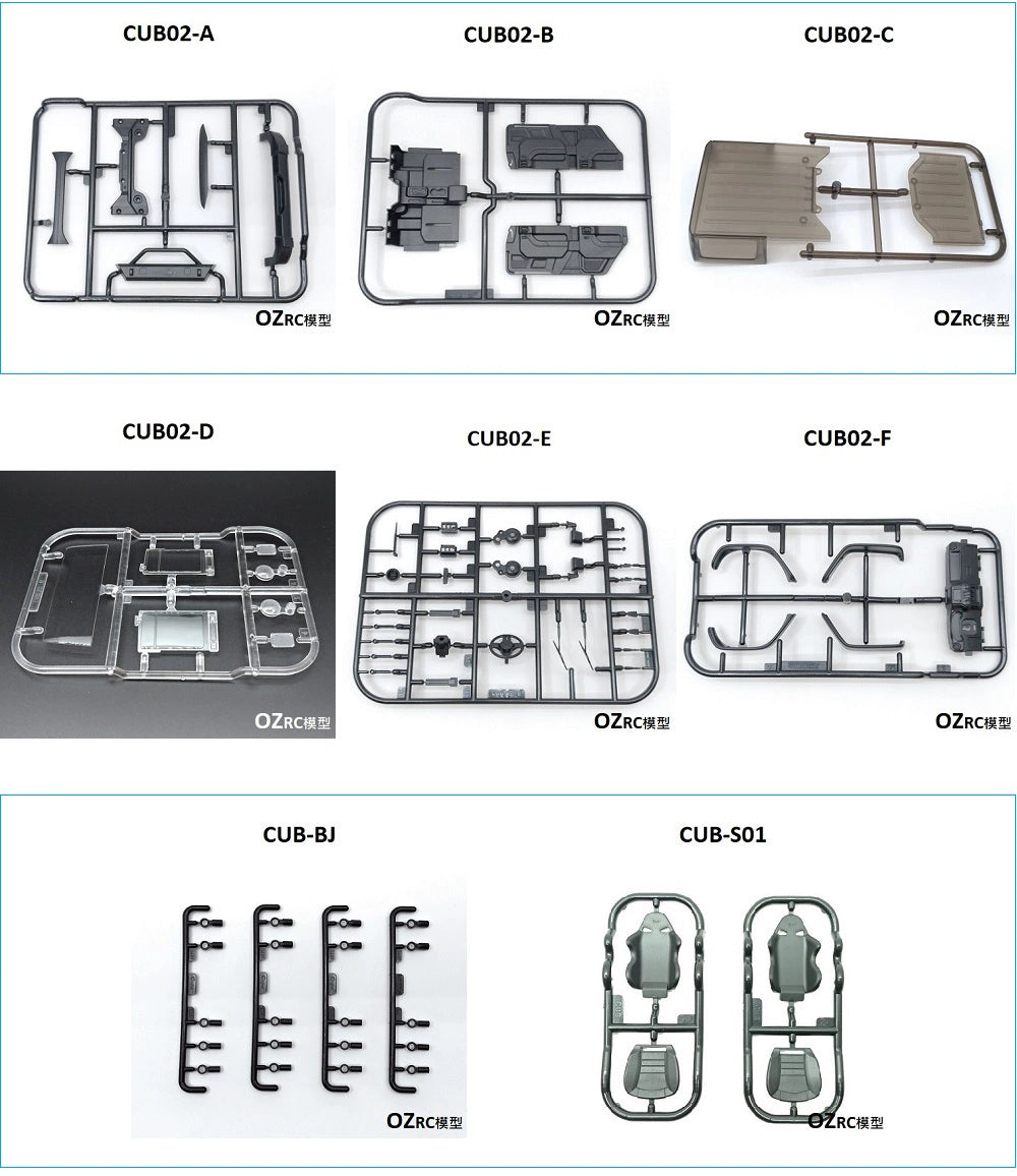 CAPO CUB2 1/18 Rc Car Plastic Parts