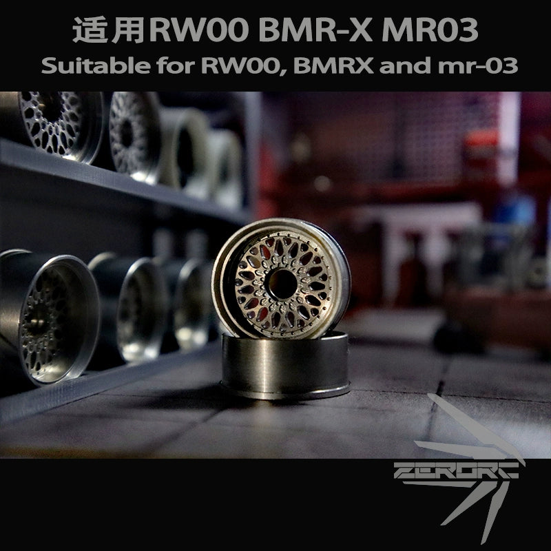 Zerorc Rw00s 1/24 RC Drift Car MR03 BBS 22mm Metal Wheels