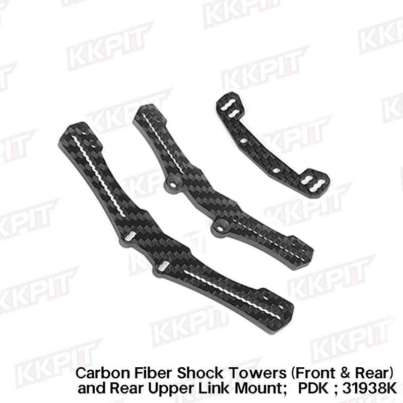 KKPIT-PDK 1/10 RC DRIFT CAR Carbon Fiber Rear Upper Tie Rod Holder -31938K
