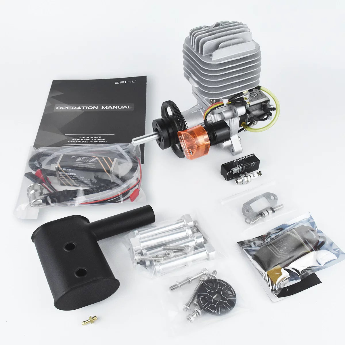 EPHIL 60cc-S PRO RC Model Aircraft Gasoline Engine Electric Start Two-stroke Rear Fixed Wing