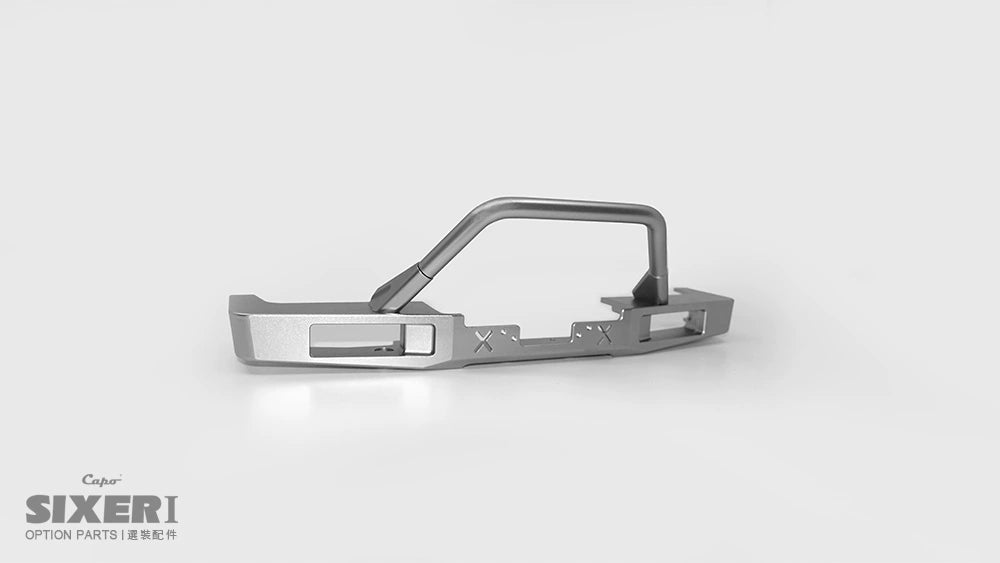 CAPO SIXER1 Samurai Jimney Rc Car Front Bar Rear Bar Spare Tire Rack Silver Set