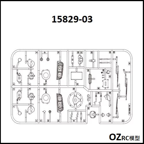 CAPO CD15829 GTR R34 1/8 Rc Car Plastic Parts