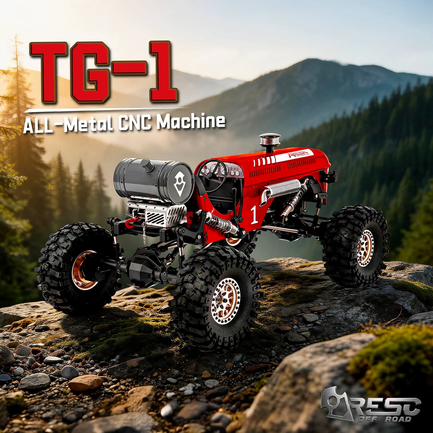 ARESC TG1 1/10 All Metal RC CAR Red Coated RTR