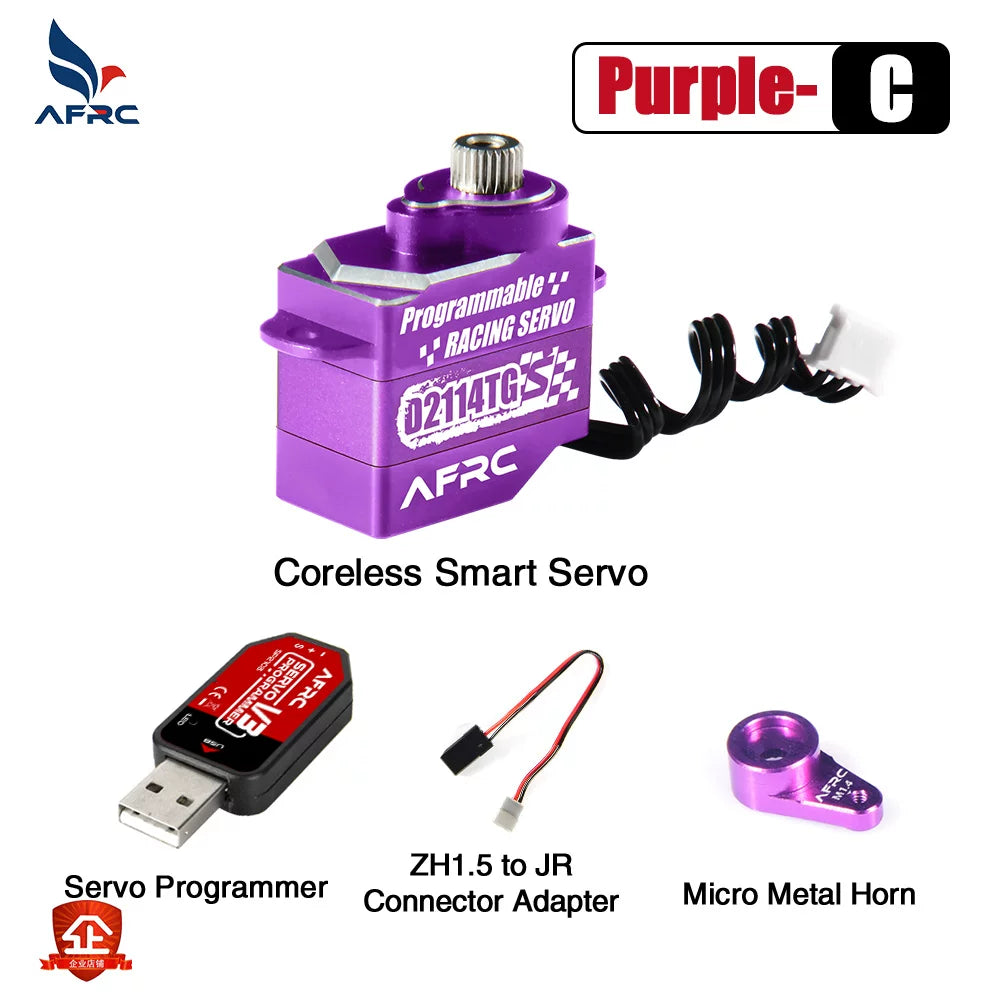 AFRC-D2114TG-S Miniature All-Metal Programmable Servo for 1/24 MINI Z Rc Drift Car
