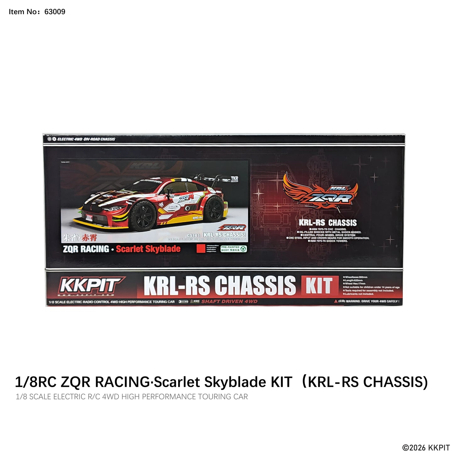 KKPIT 1/8 ZQR Racing Rc Car Kit Arr KRL-RS 360MM Wheelbase