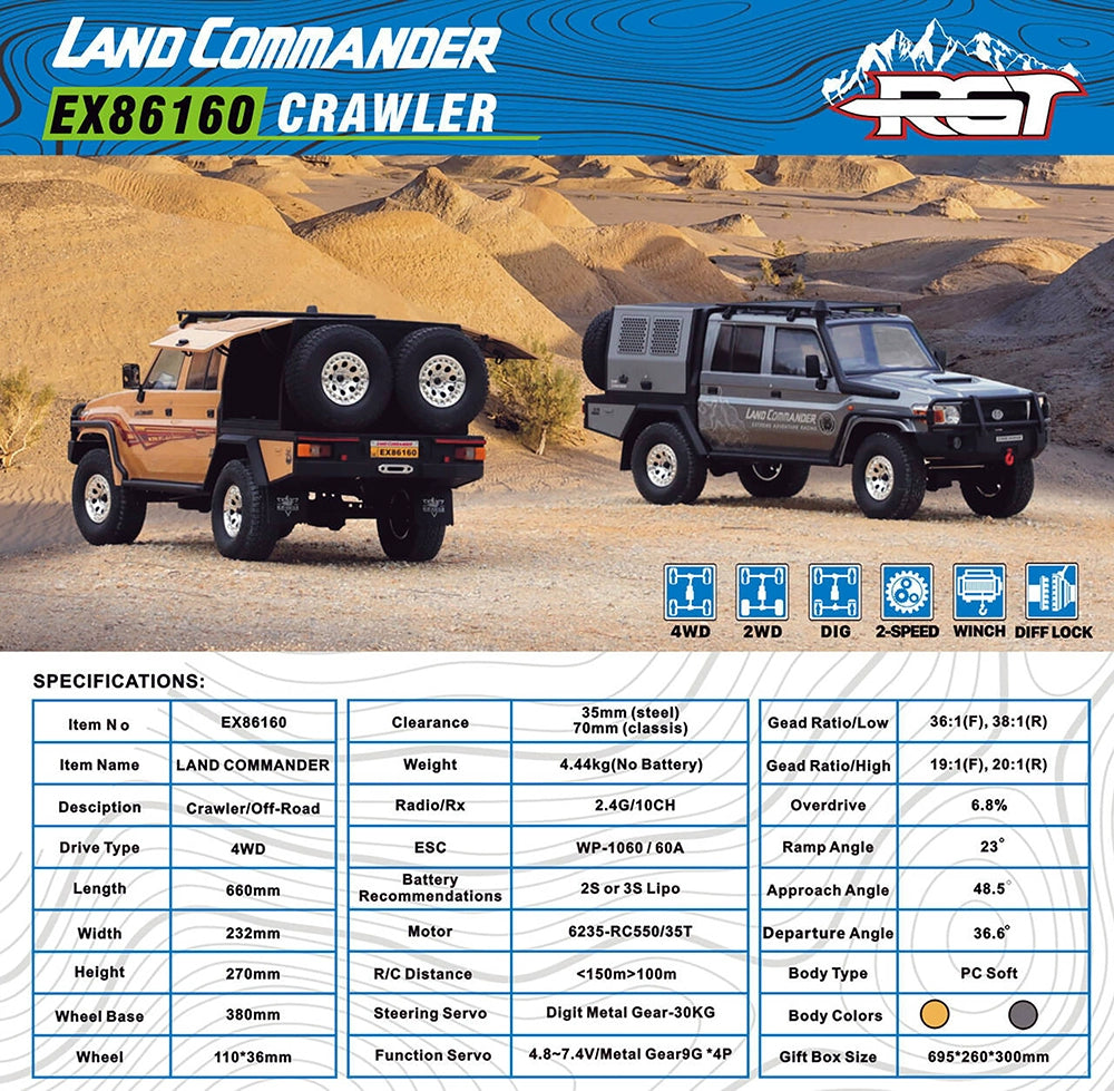 RGT EX86160 LC79 Commander 1/10 RC CAR RTR