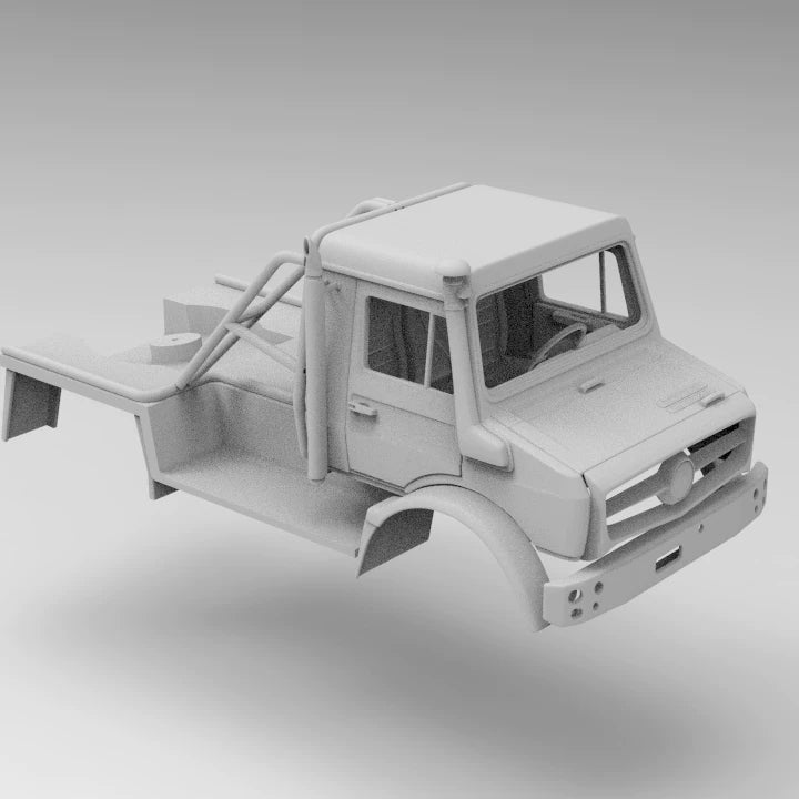 PLA 3d Printed Unimog shell with Interior for TRX4 1/10 Rc Car Wheelbase 313mm