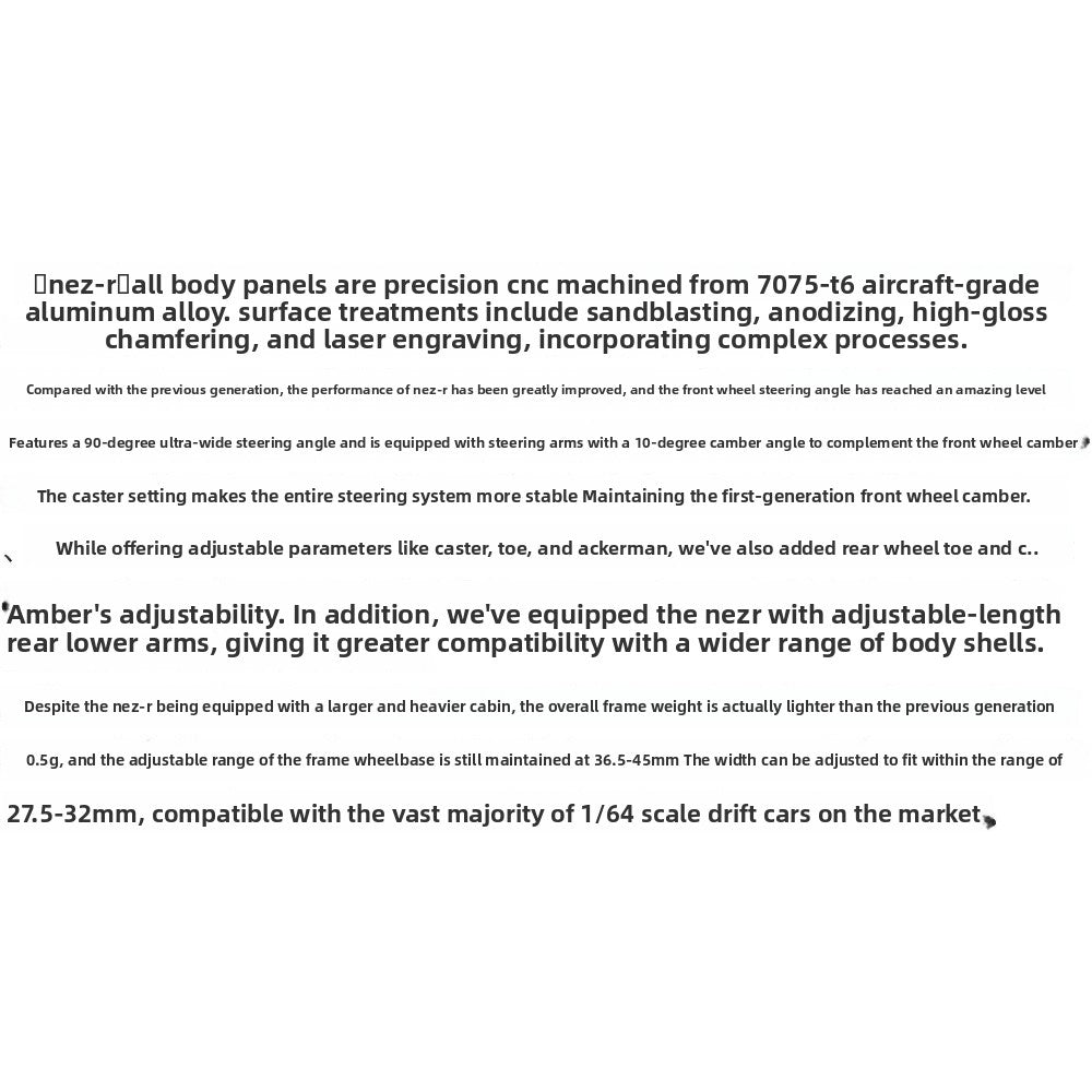 DMRACING NEZ-R 1/64 RWD RC DRIFT CAR Preassembled Frame