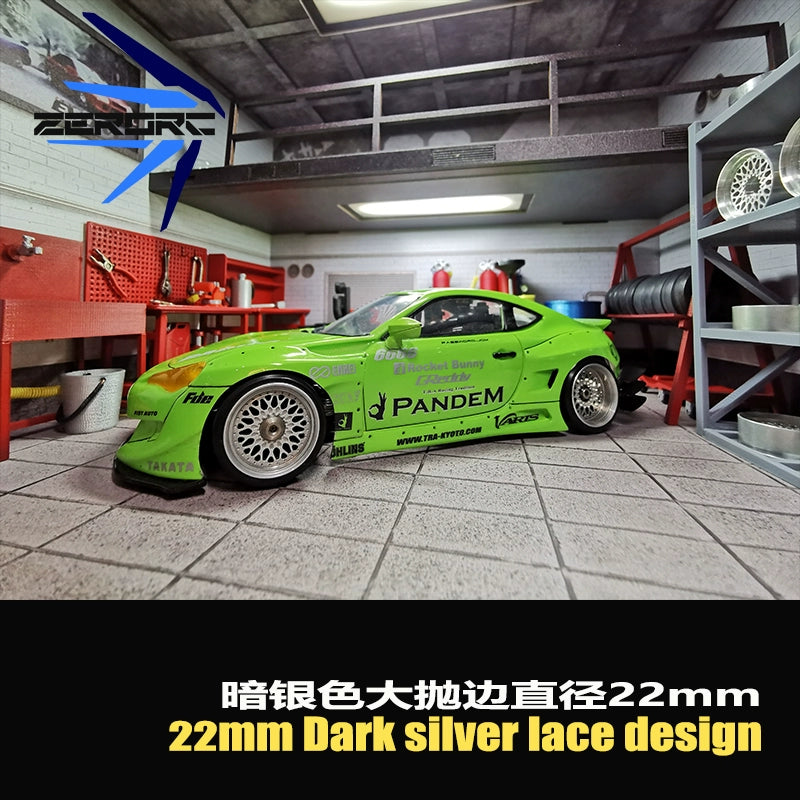 Zerorc Rw00s 1/24 RC Drift Car MR03 BBS 22mm Metal Wheels