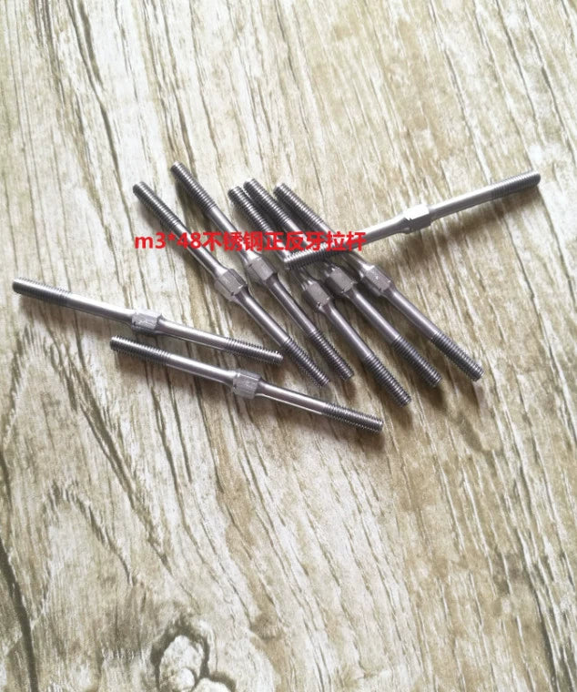 M3 Double Head Stainless Steel Tie Rod for YOKOMO YD2 Sakura MST 1/10 Rc Drift Car 10pcs