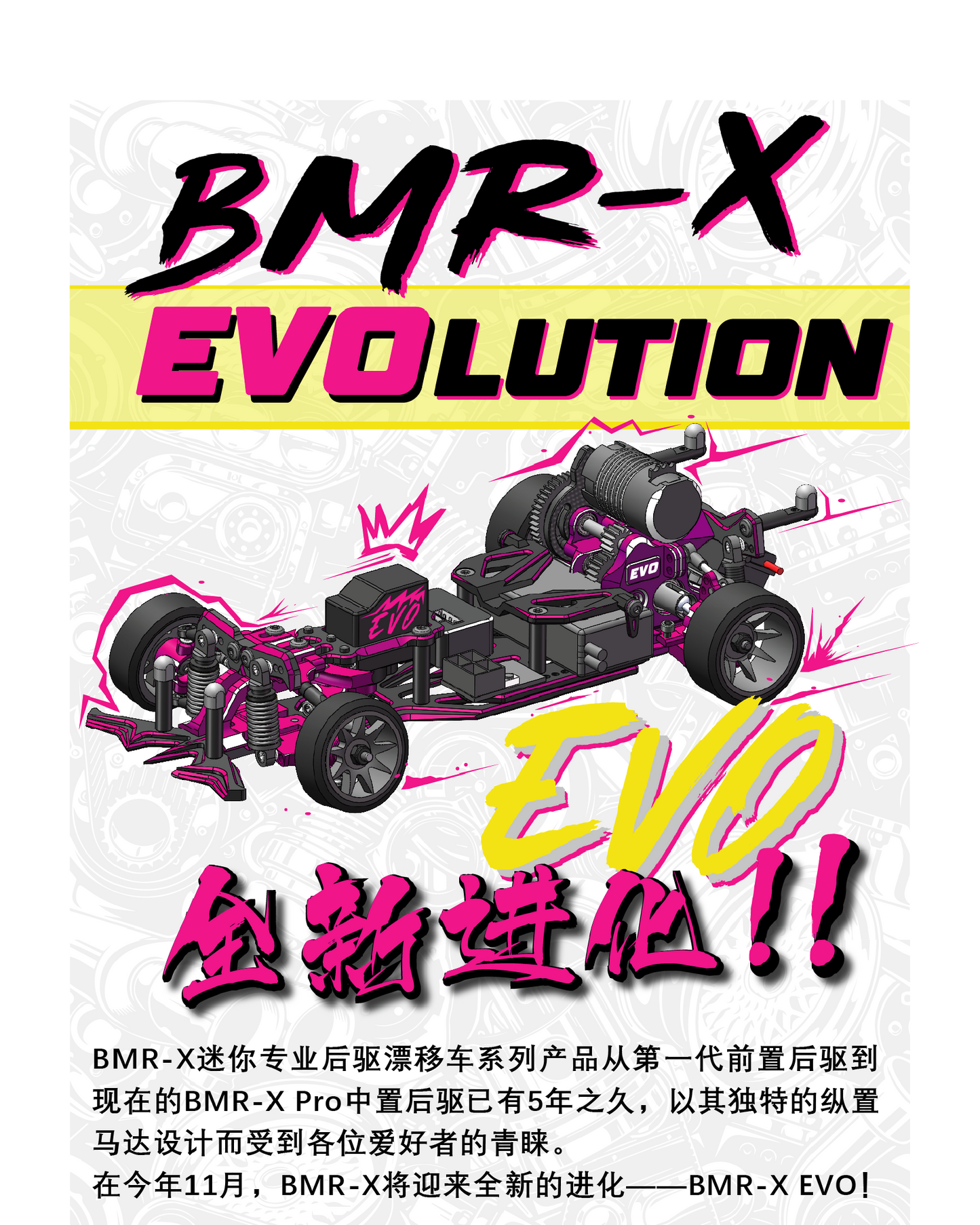 BMRC BMRX EVO 1/24 Rwd  Rc Drift Car KIT
