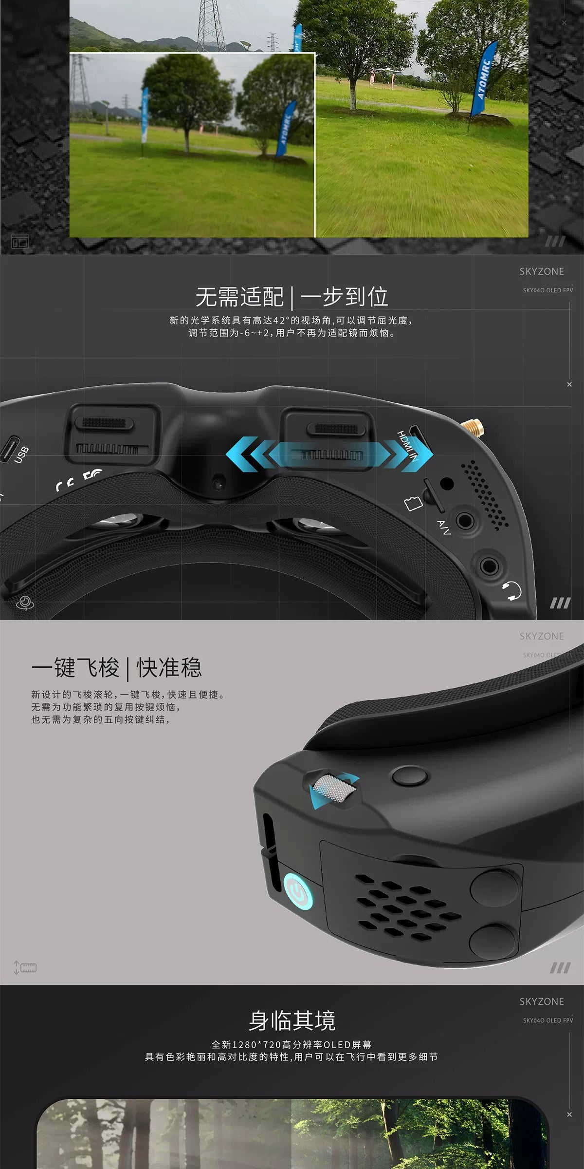 SKYZONE 04O PRO DVR RC FPV Glasses