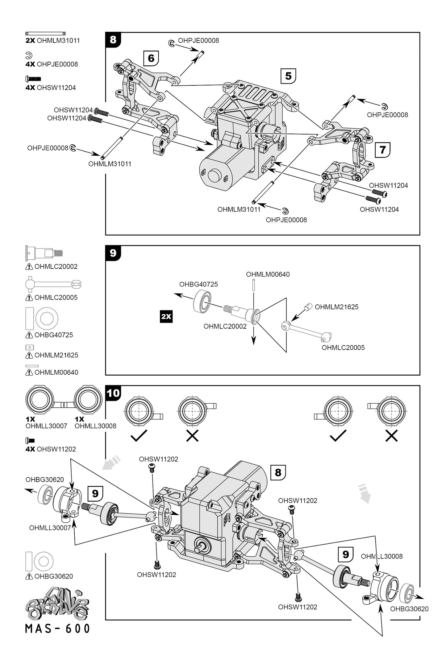 Orlandoo Hunter P02 OH32P02 1:32 Rc Car  Double Wisharm Front Axle  Op Parts
