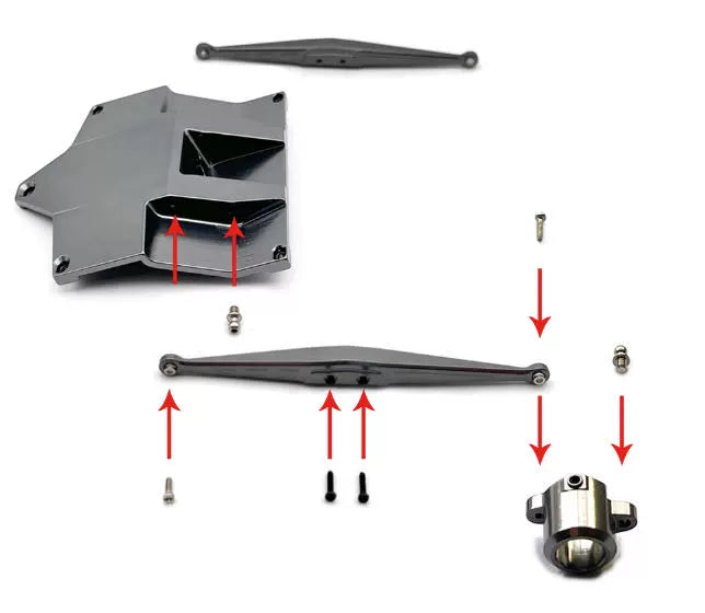 Orlandoo hunter 1:32 X02 Rc Car LZ0019 Aluminum Alloy Three-Piece Set OP PART