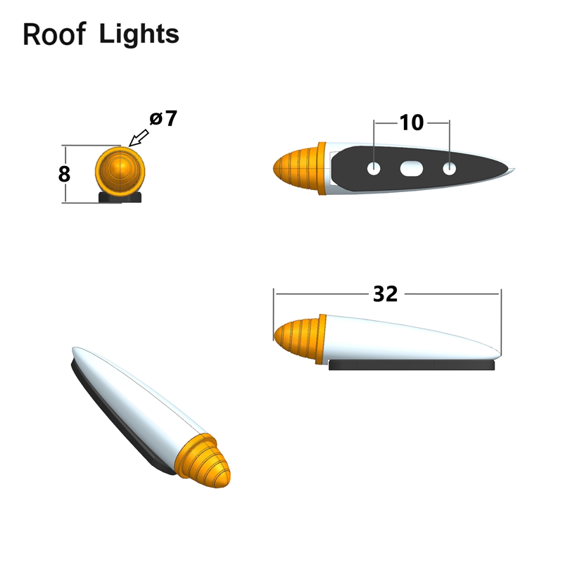 JUWUBA Tamiya 1/14 RC TRACTOR Roof Light T HL-19P3