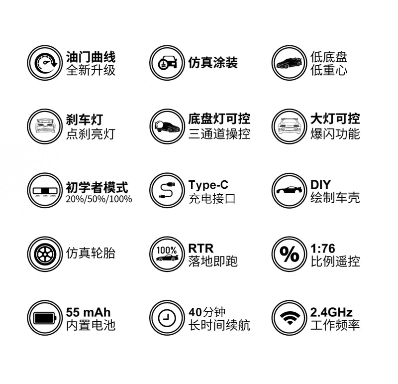 TURBO RACING 1:76 C74 C71 C72 C75 Mini RC Car RTR