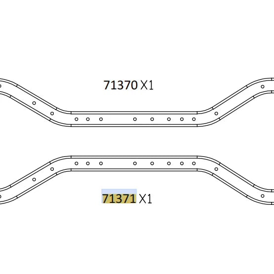 CROSSRC EMOXX 1/6 RC CAR Left and Right Beam 71371 71370