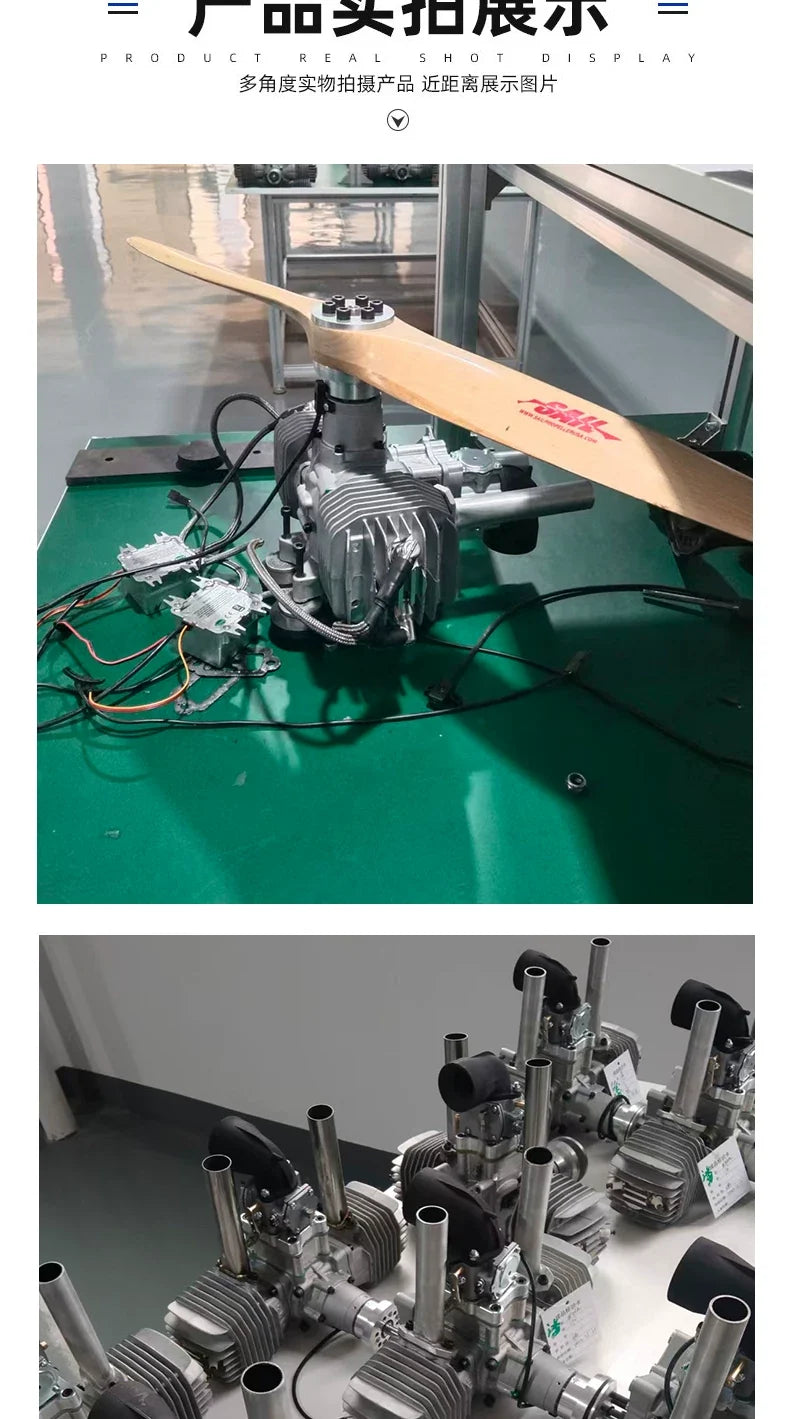 ZT-T120 120cc Twin-Cylinder Gas Engine with Electric Start for RC Aircraft
