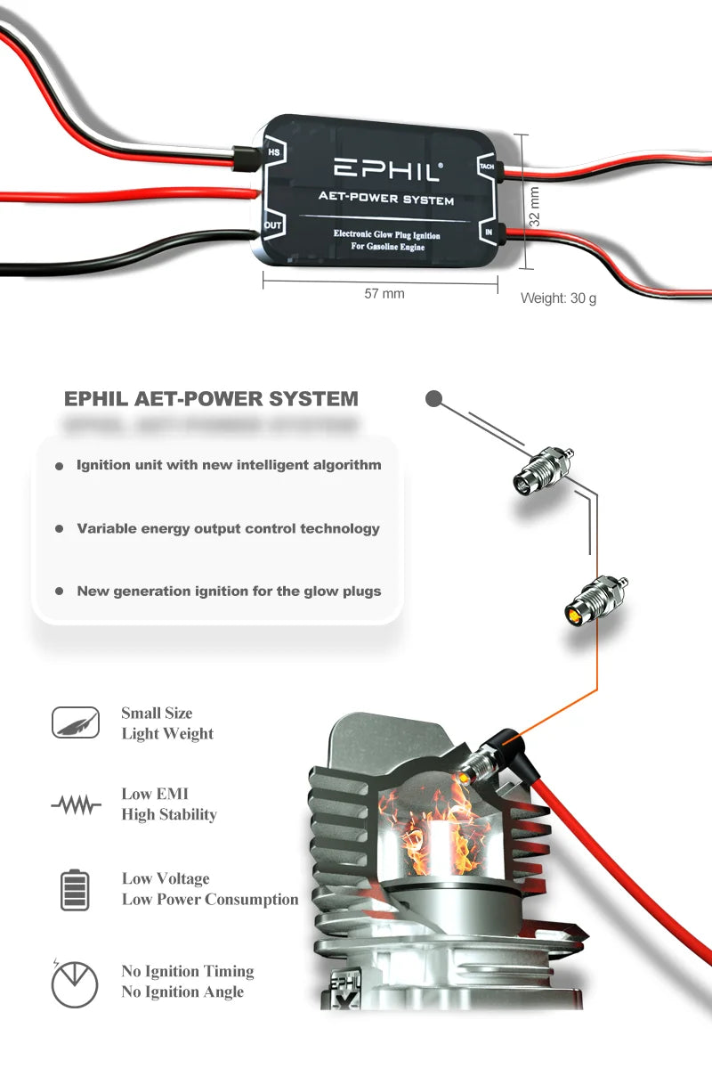 Ephil XG-38cc-R Pro RC Aircraft Engine WITH Electric Starter