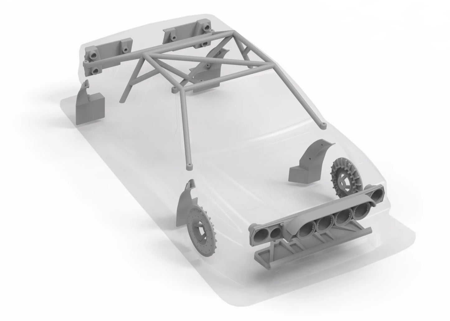 3d Print Op Parts Set for 1/10 Tamiya Lancia Delta Integrale Shell 51401 Xv01 Xv02 Tt01 Tt02 Rc Car