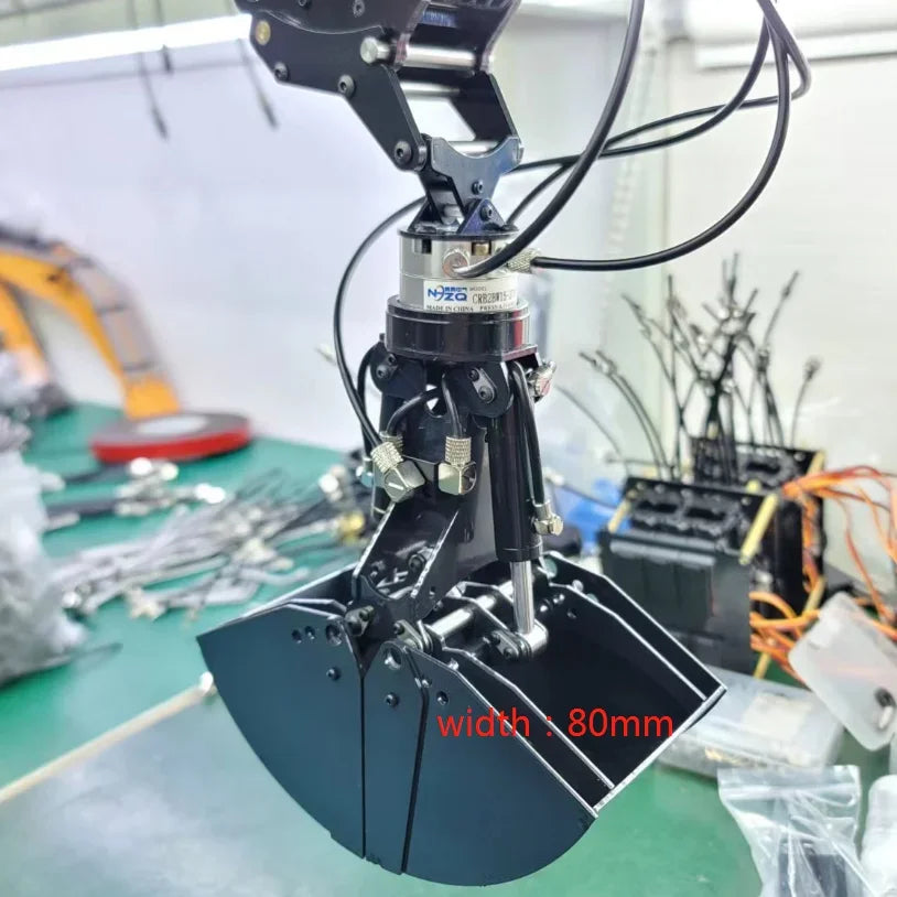 MTRC MT946 1/14 Hydraulic Remote Control Excavator OP Metal Hydraulic Grab Tilt Clamshell Bucket