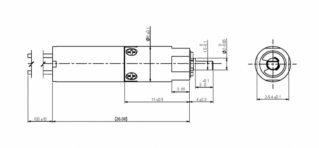 6mm Strong Magnetic Hollow Cup Motor 7.4V 185rpm for Robot Arm Hand High Torque Automatic Static Modification All Metal Gearbox