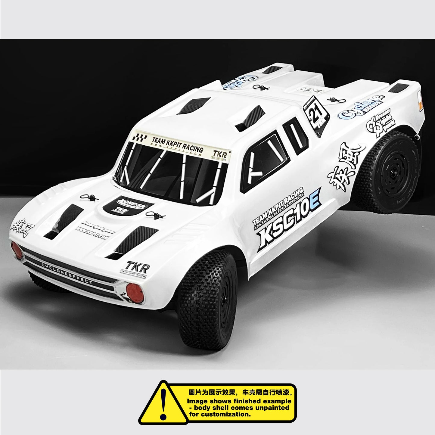 KKPIT-Transparent car shell -1/10 Cyclone Effect SHORT COURSE rc car -71026