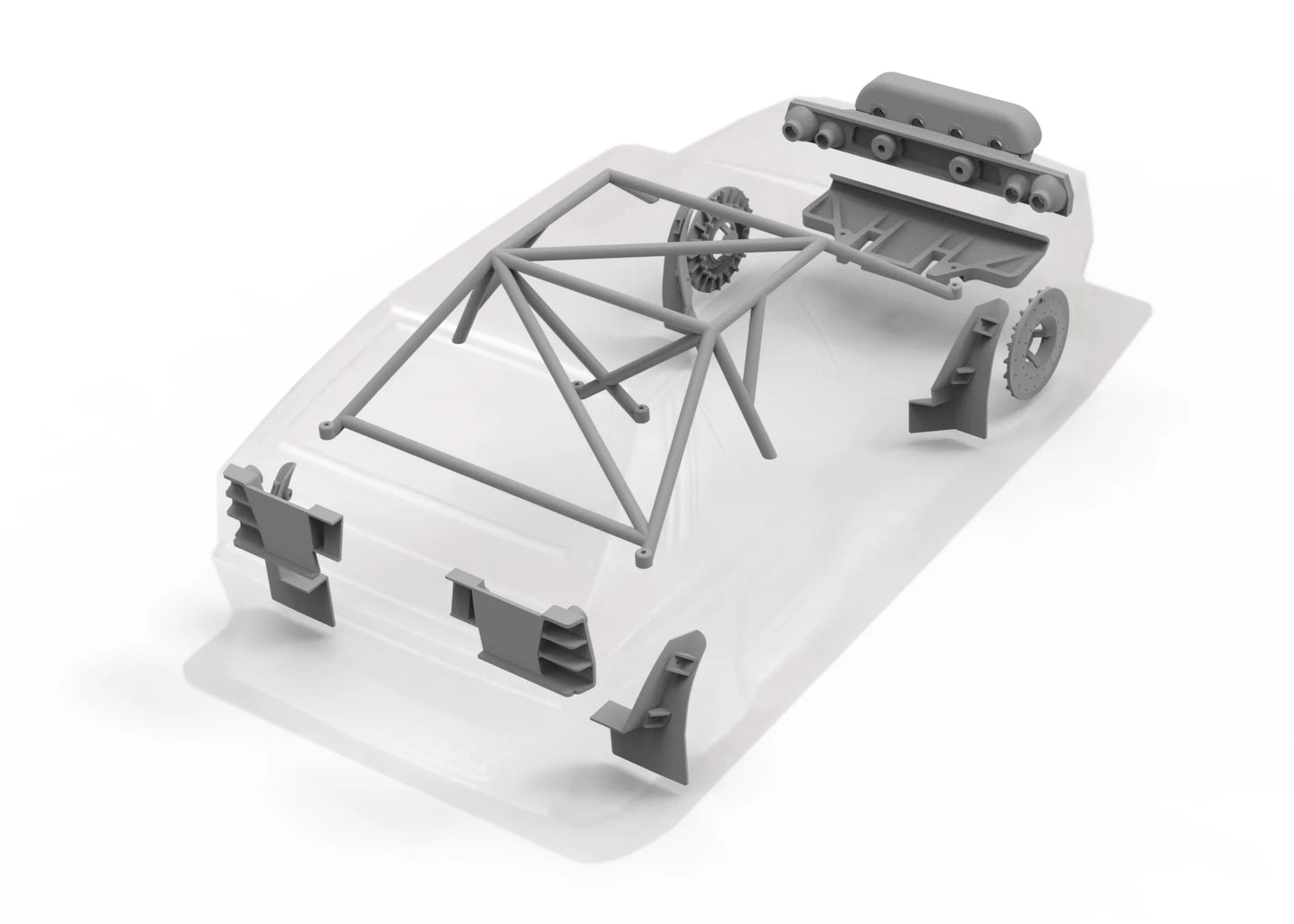 3d Print Op Parts Set for 1/10 Tamiya Lancia Delta Integrale Shell 51401 Xv01 Xv02 Tt01 Tt02 Rc Car