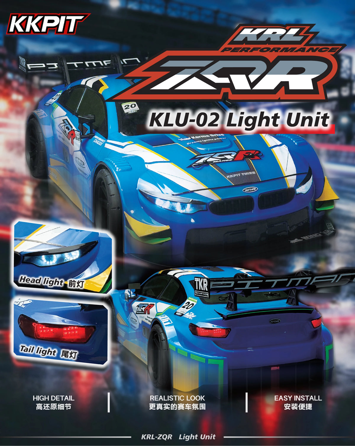 KKPIT-ZQR- Rc Car KLU-02 Light Unit-91001