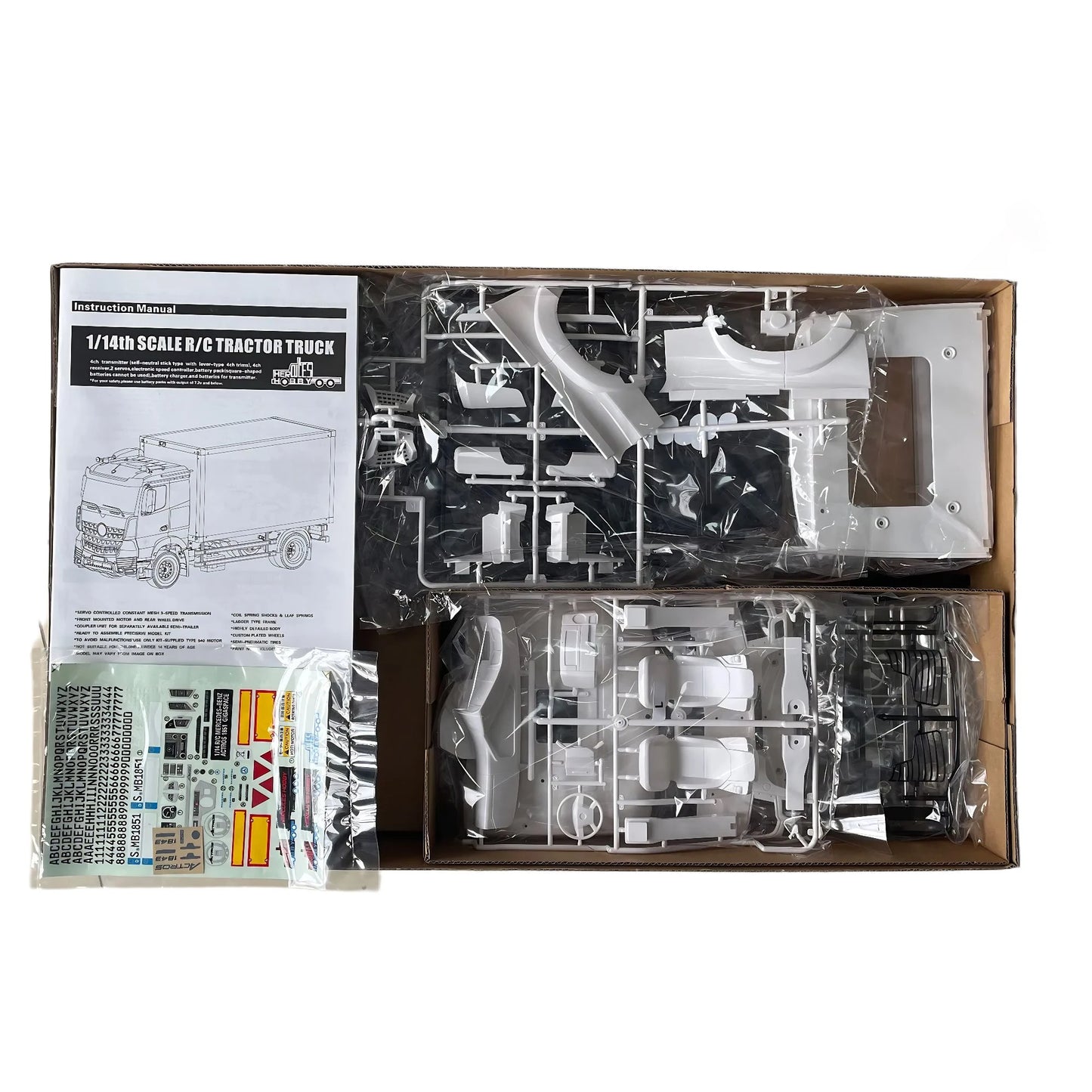 Hercules Tamiya 1/14 Heavy Duty 2 Axle 4x2 RC Van Tractor Truck Kit