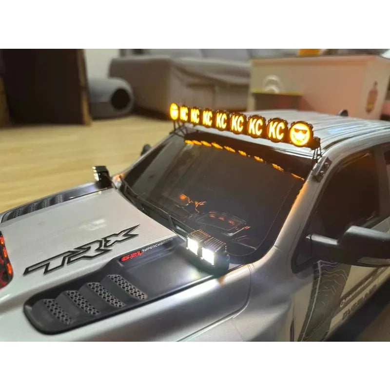 TRACTION HOBBY KING MOTOR LED Light Set for KM 1/8 RAM 1500 RC Crawler Roof Spotlights Op Part