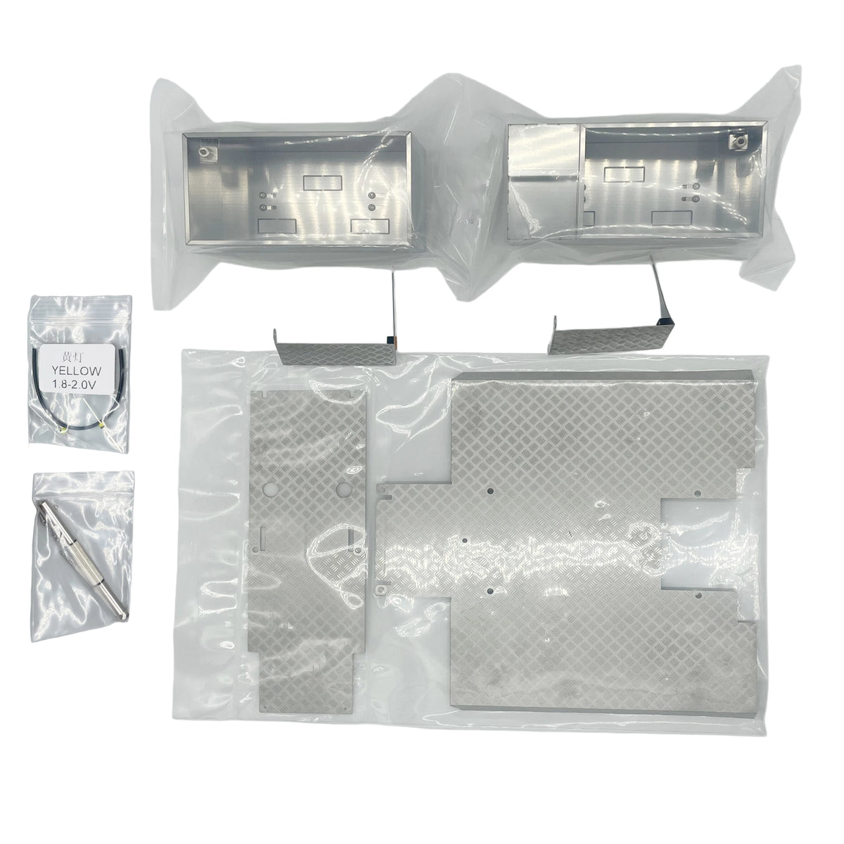 Metal Skid Plate Decorative Plate Toolbox Upgrade for 1/14 Tamiya RC Truck Scania 770S R470 R620 R730 Parts Toy