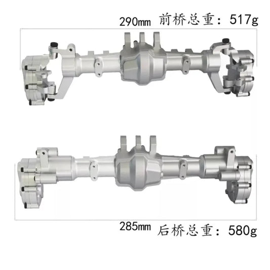 Aluminum Front  Rear Axle Assemblies for CROSSRC EMO XX XXL 1/6 XX2 XXL2 1/5  RC Crawler