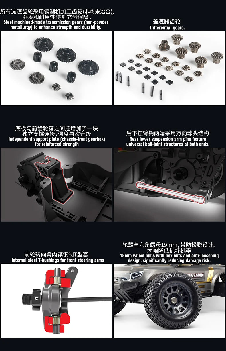 YIKONG YK9071 PRO RC Car 1:7 YT7 PRO 4WD Brushless rc Car RTR