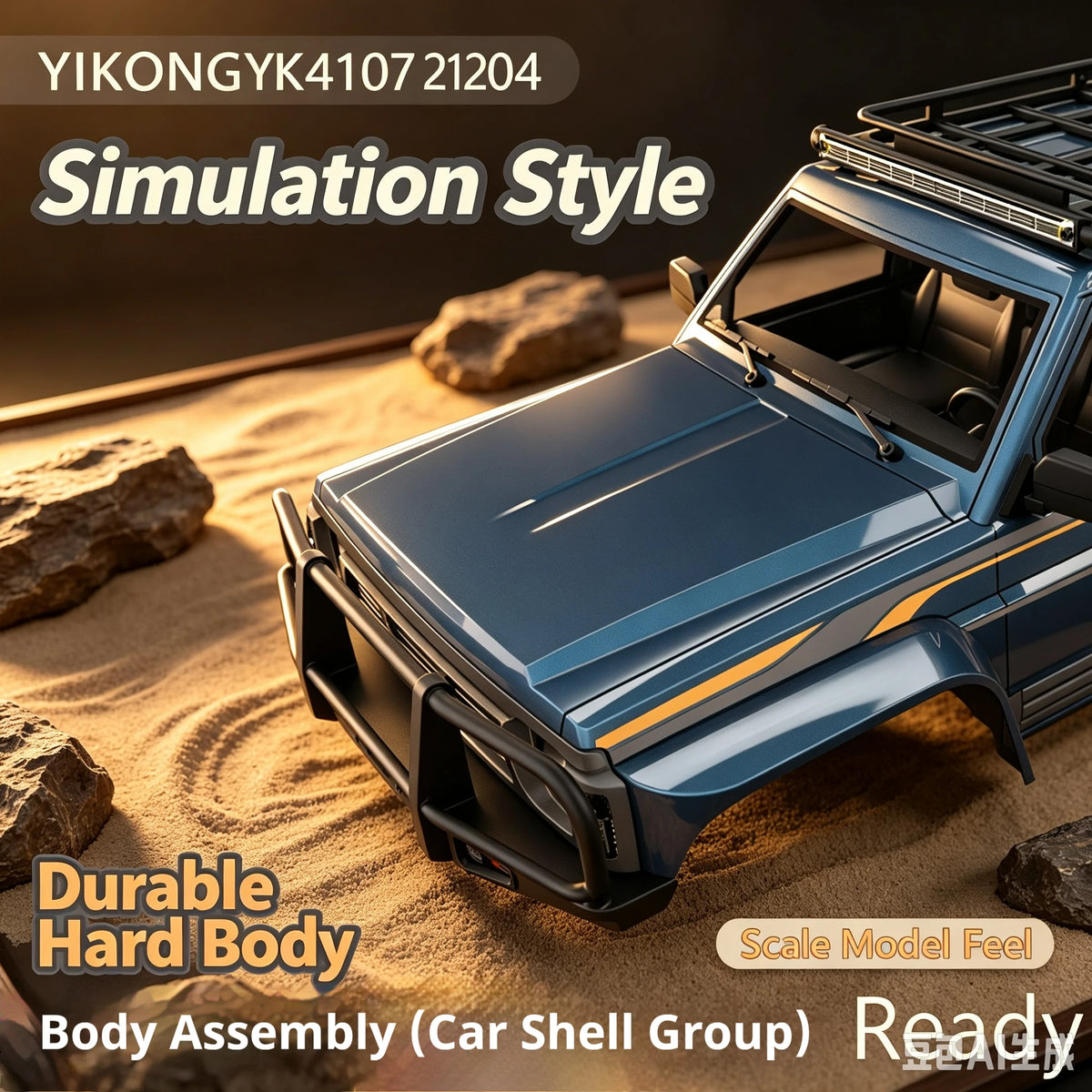 Yikong YK4107 1/10 Y60 RC Crawler Car Shell Assembly 21204 Painted Shell for 1/10 Trx4 Rc Car 324mm Wheelbase