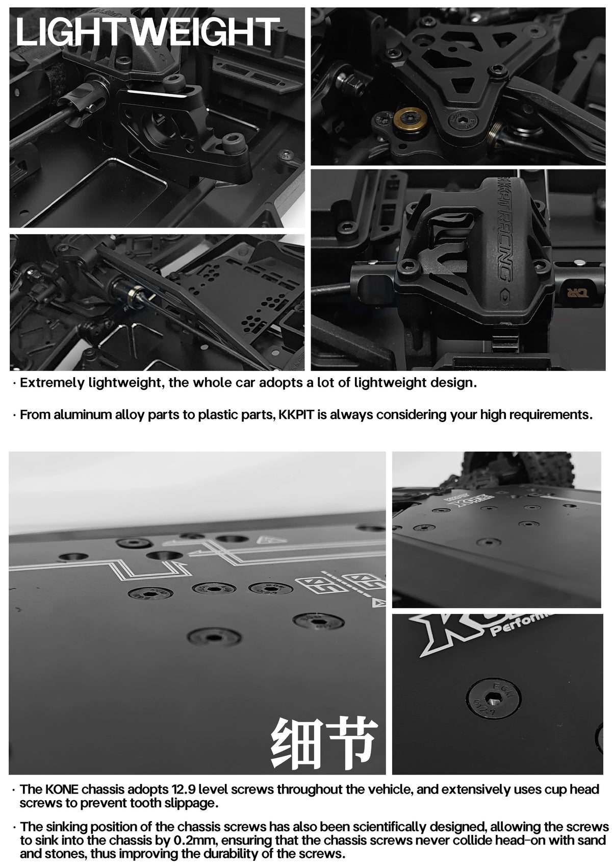 KKPIT 1/8 KONE SP LBE L-BUGGY Electric RC Buggy 330mm Wheelbase KIT