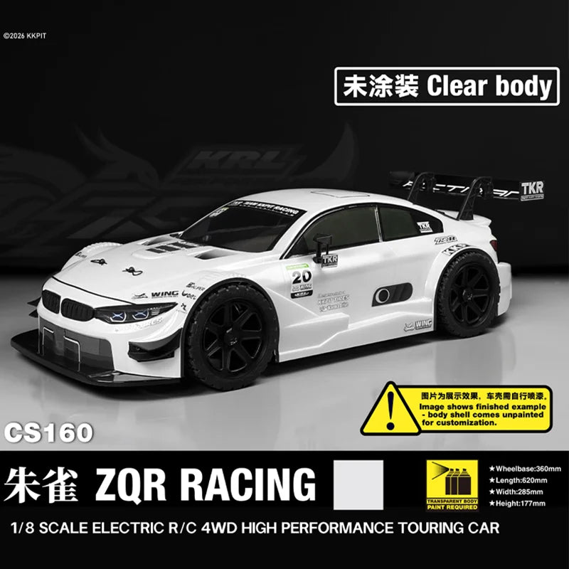 KKPIT 1/8 RC Car ZQR Racing Scarlet Skyblade Pre-Cut PC 1.5  Shell 71027 71030