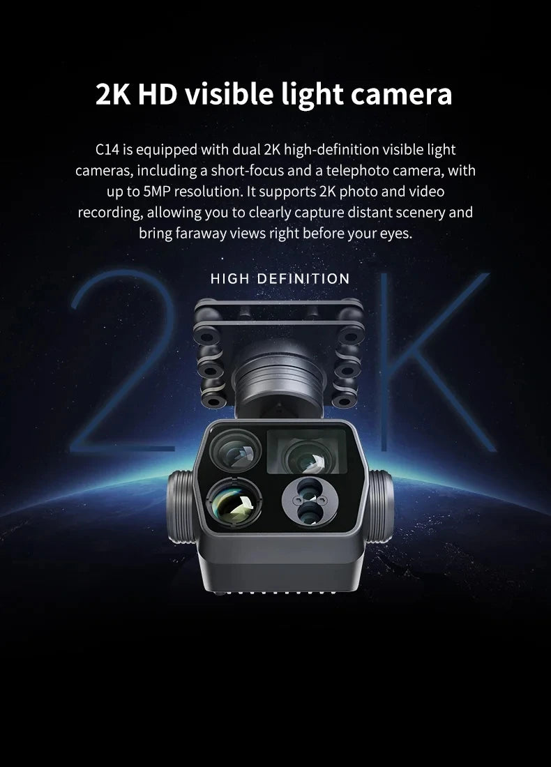 Skydroid C14 High-resolution Thermal Imaging Camera with Laser Ranging and Three-axis Stabilization