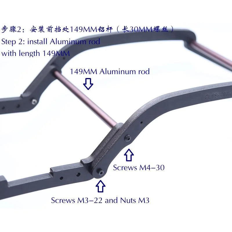 Assembly Roll Frame Shell Based Roll Cage and Wheelie Bar Set for 1/7 ARRMA RC MOJAVE 6S EXB Desert Truck Car