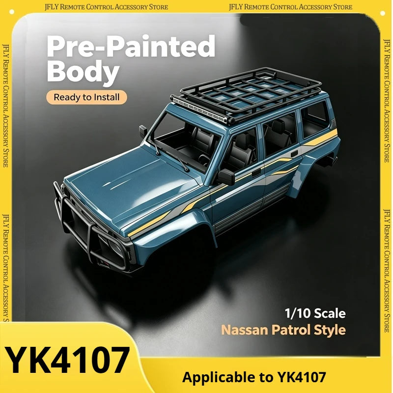 Yikong YK4107 1/10 Y60 RC Crawler Car Shell Assembly 21204 Painted Shell for 1/10 Trx4 Rc Car 324mm Wheelbase