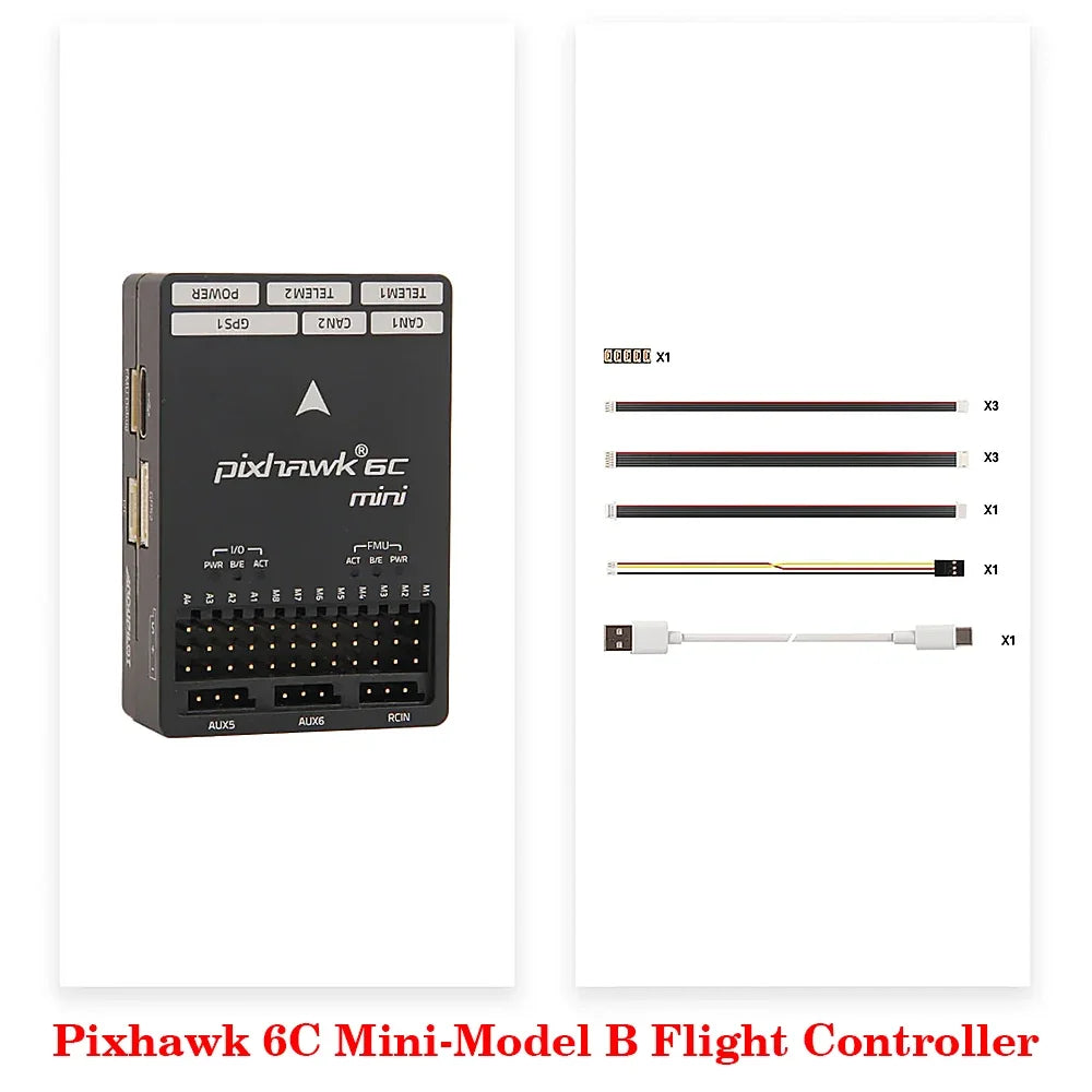 Holybro Pixhawk 6C Mini-Model B Flight Controller STM32H743 With PM02 V3 / PM06 Power Module  M9N / M10 GPS for RC FPV Drone