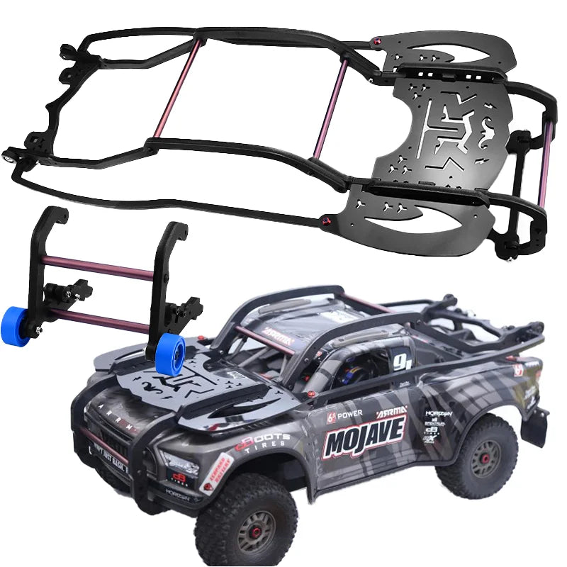 Assembly Roll Frame Shell Based Roll Cage and Wheelie Bar Set for 1/7 ARRMA RC MOJAVE 6S EXB Desert Truck Car