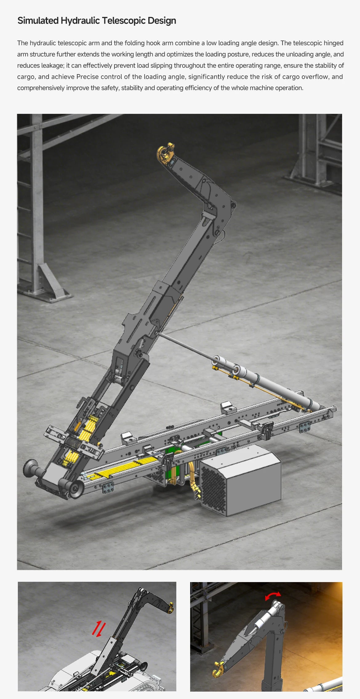 LESU 1/14 Roll-on/Roll-off Hydraulic Telescopic Complete Discharge Vehicle Kit LS-A0060