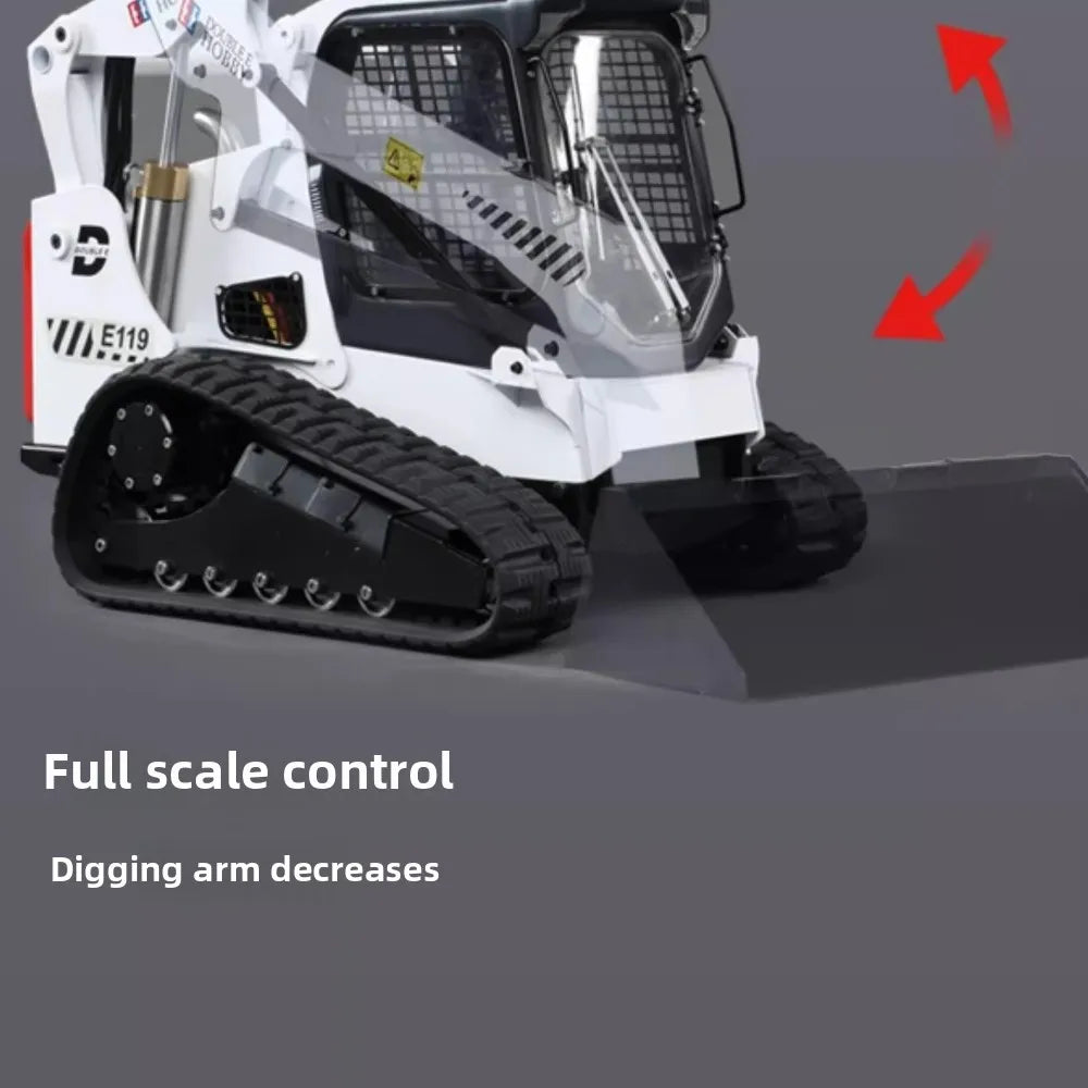 DOUBLE E E119  1/14 RC Hydraulic Tracked Bobcat Engineering Vehicle Skid Loader RTR