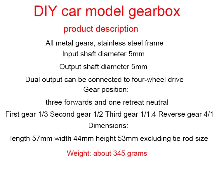 TOYAN Methanol Engine Self-made Model Car Gearbox Three-in-one-out  Transmission Reducer
