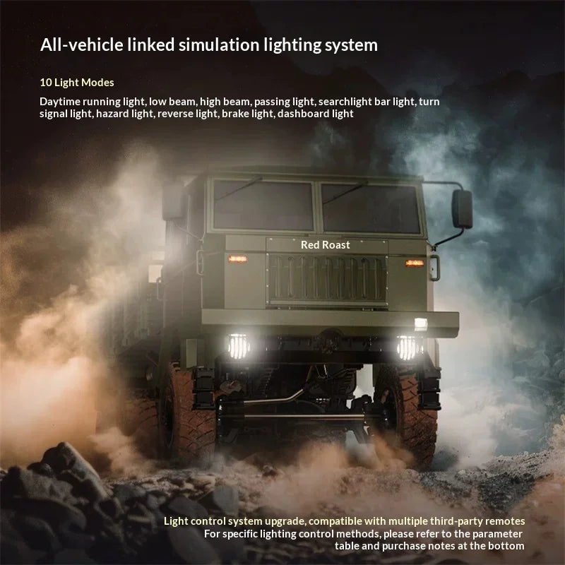 RLAARLO CQ261 1/10 6x6 RC BRUSHLESS Military Truck RTR